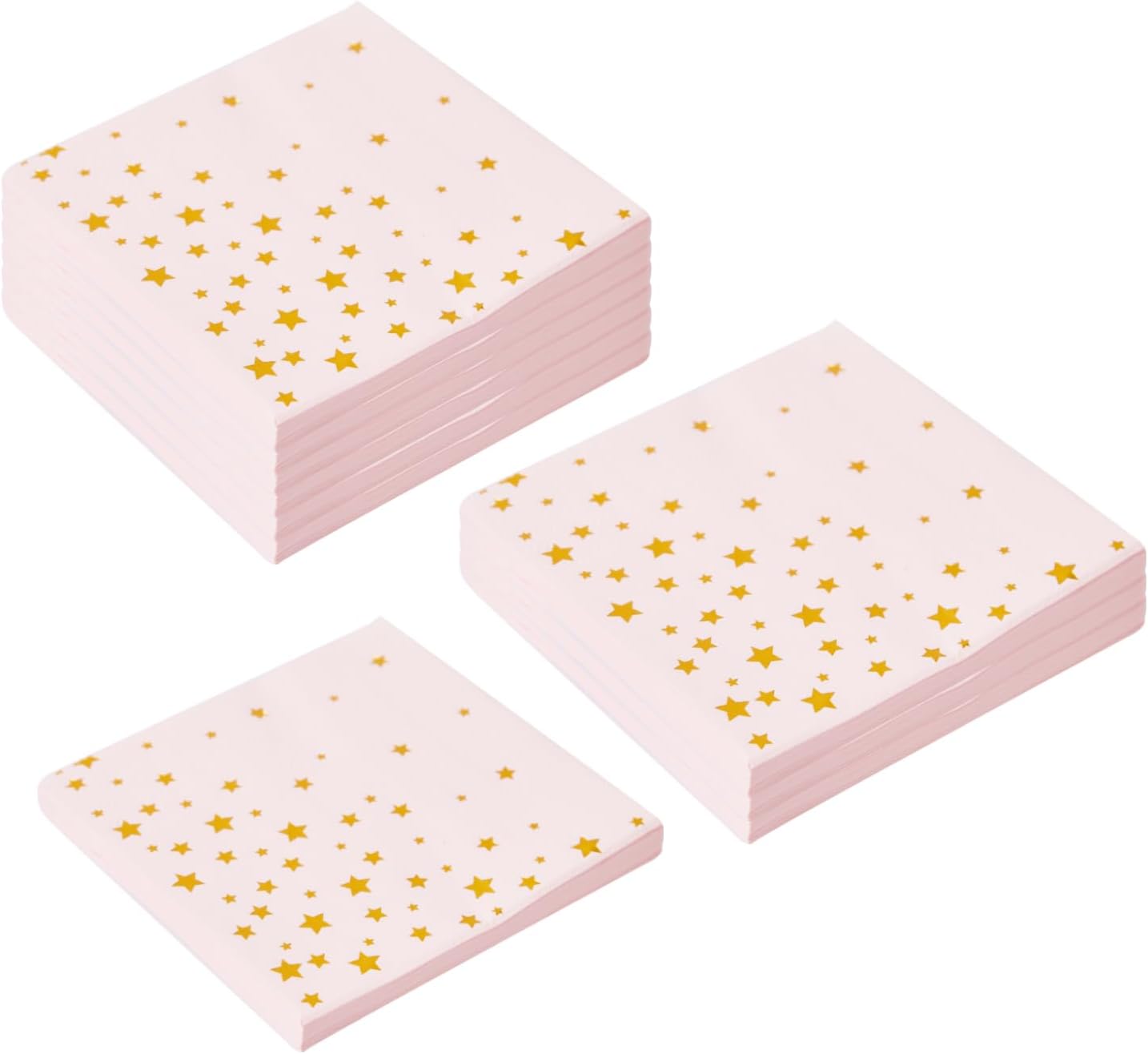 100 Gold Star Cocktail Napkins - Elegant & Disposable