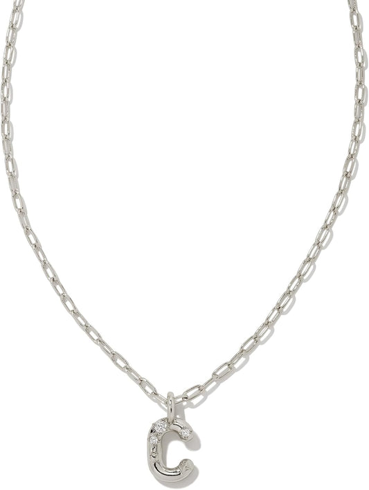 Kendra Scott Crystal Letter Short Pendant Necklace for Women