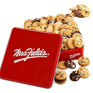 Mrs. Fields 60 Nibblers Signature Cookie Tin with Assorted Flavors