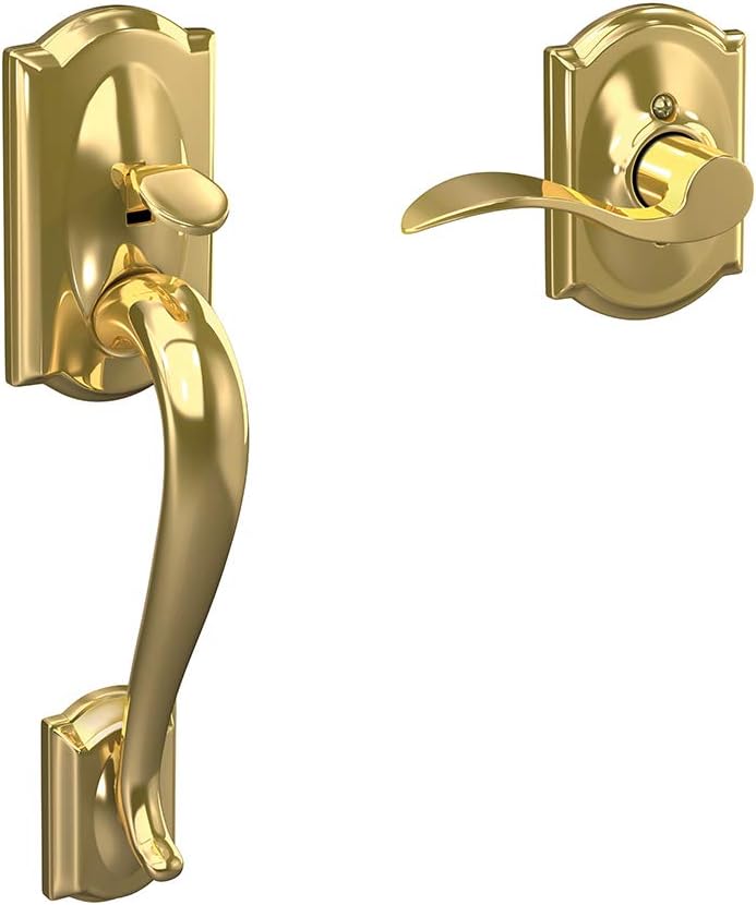 Schlage FE285 605 Acc CAM RH Lower Half Handleset in Bright Brass