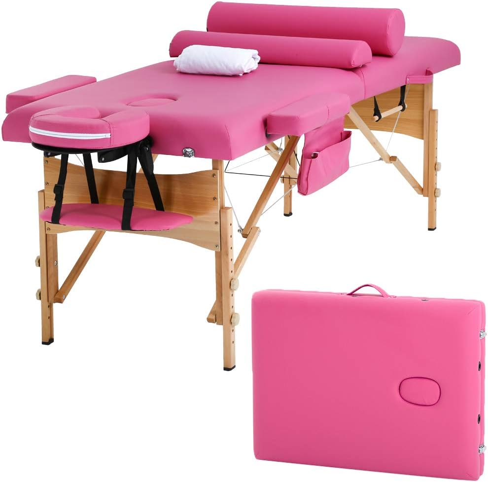 BestMassage Portable Massage Table 28 Inch Wide Adjustable Bed