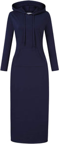 Women's Stylish Maxi Hoodie Dress with Pockets by MISSKY