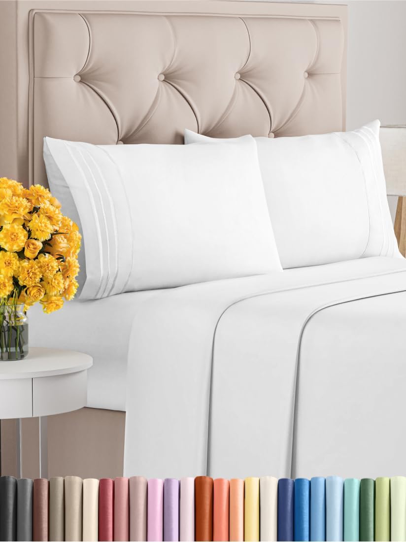 Queen Size 4 Piece Sheet Set - Extra Soft & Breathable Sheets