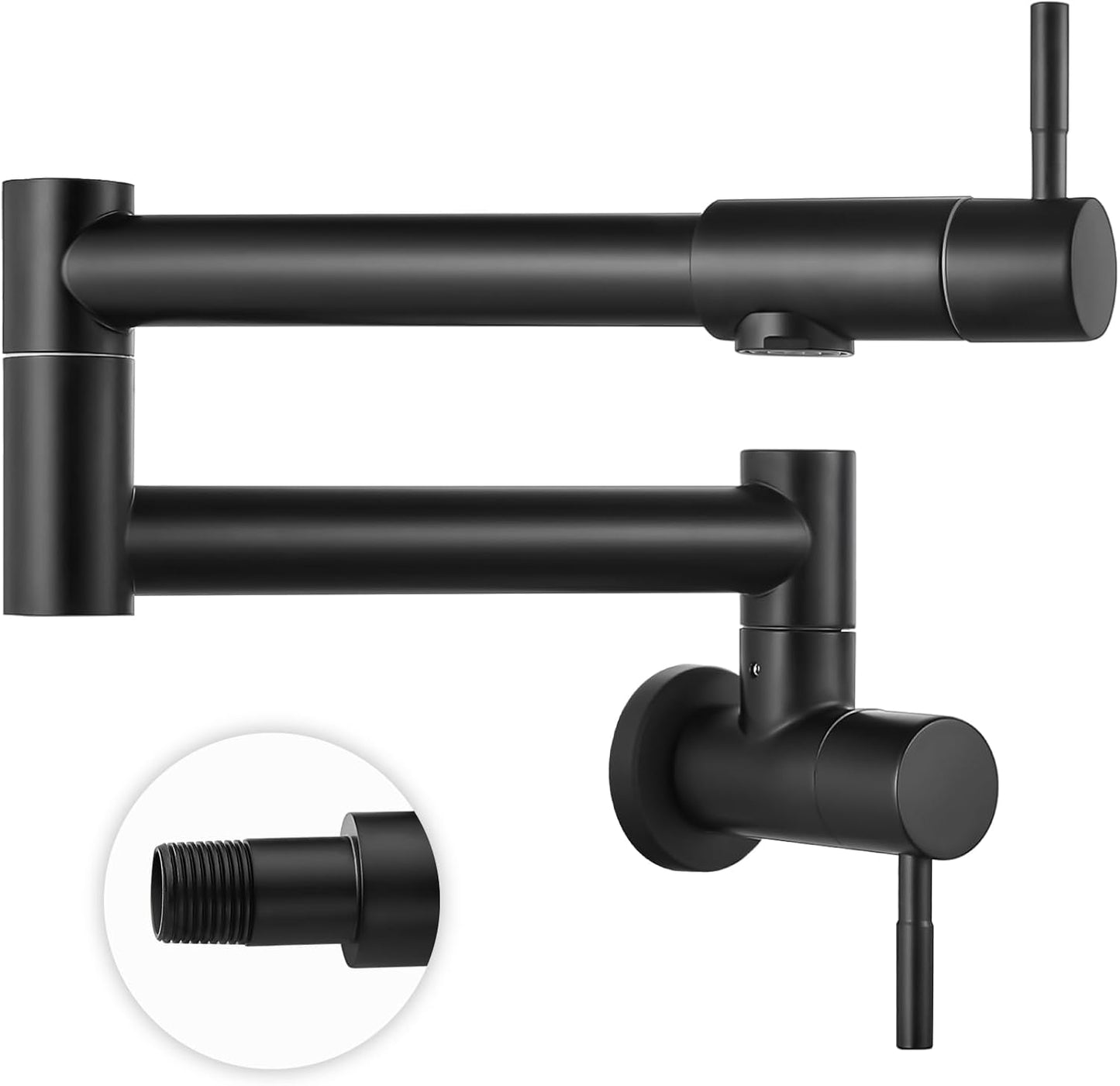 Heyalan Pot Filler 19 Inch Wall Mount Folding Faucet for Kitchen
