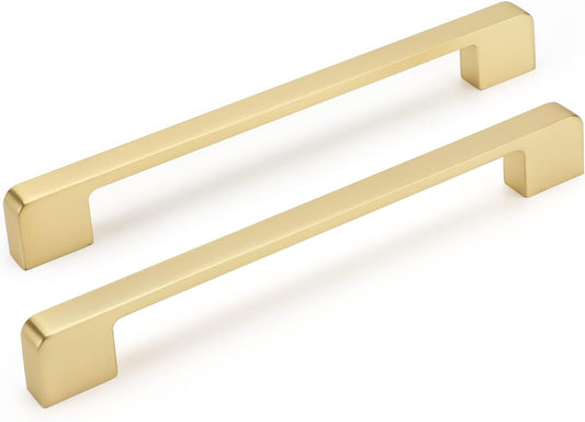 10 Pack 7-1/2 Inch Gold Cabinet Pulls for Modern Kitchens