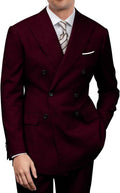 Double Breasted Suit for Men Slim Fit 2 Piece Set - Formal Wear
