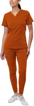 Adar Pro Flawless Plus Scrub Set for Women - Elevated V-Neck Top Ideal