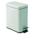 Small Modern 1.3 Gallon Rectangle Metal Lidded Step Trash Can