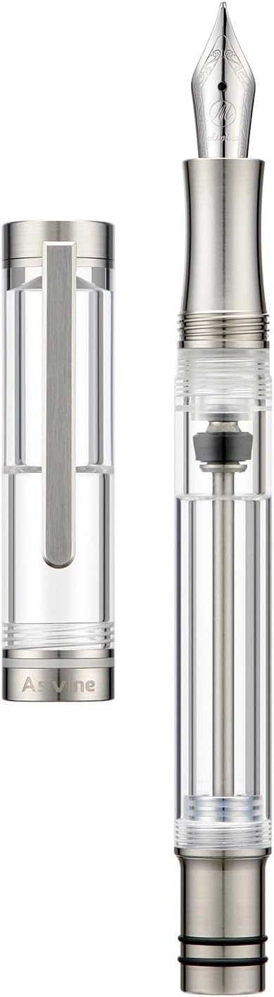 Asvine V200 Titanium Fountain Pen with Vacuum Filling System