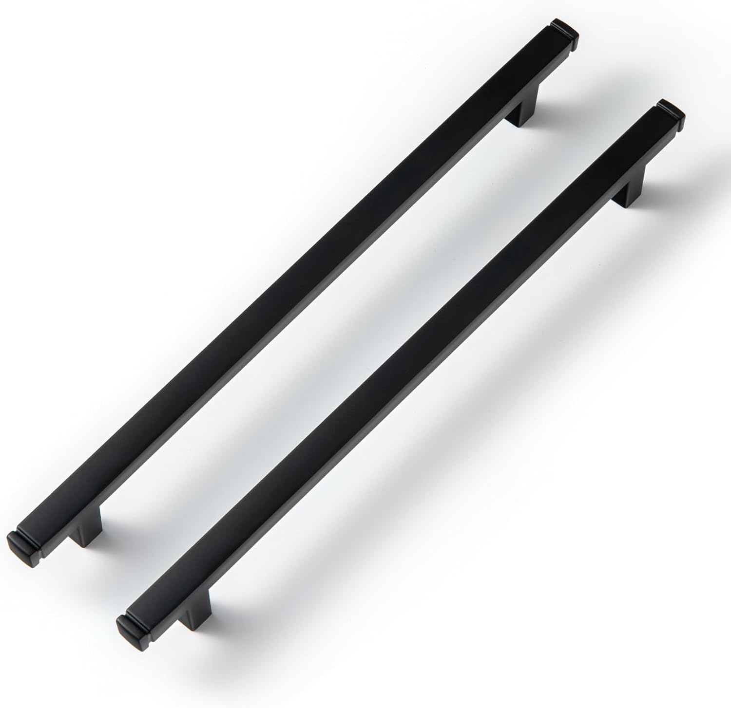 Goo-Ki Matte Black Drawer Handles for Kitchen Cabinets 6-Pack