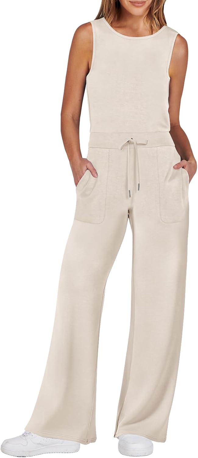 Thick Casual Jumpsuit for Women - Stylish Wide Leg Romper