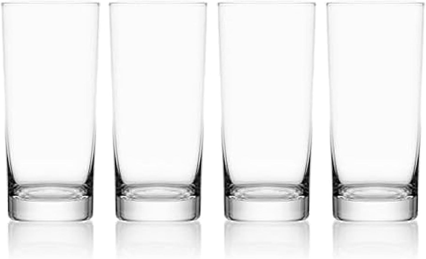 Mikasa Lana Tall Beverage Highball Glass Cups Set of 4