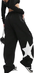 ZAFUL Womens Wide Leg Sweatpants Y2K Gothic Graffiti High Waisted cozy