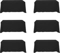 Black Tablecloths for 6 ft Rectangle Tables 90 x 132 in - 6 Pack