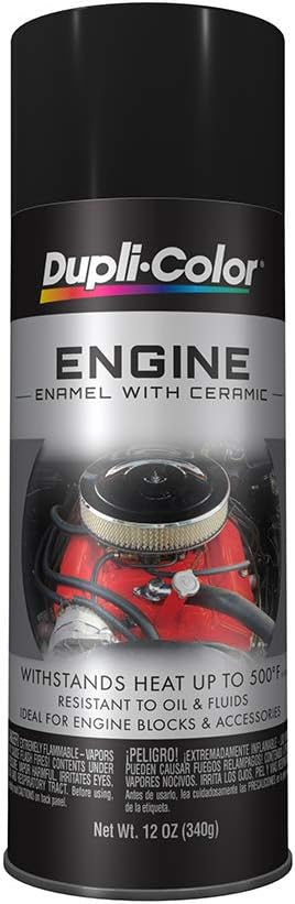 Dupli-Color Ford Semi-Gloss Black Engine Enamel - 12 oz Aerosol