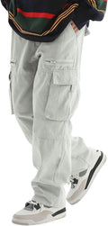 ZAFUL Men's Wild Cargo Pants Loose Fit Y2K Drawstring Casual Hiking no
