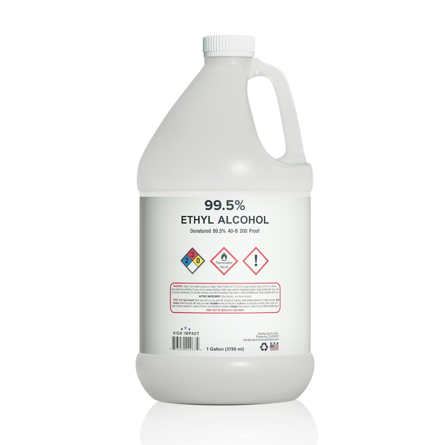 High Impact 99.5% Ethyl Alcohol Denatured 40-B for Labs