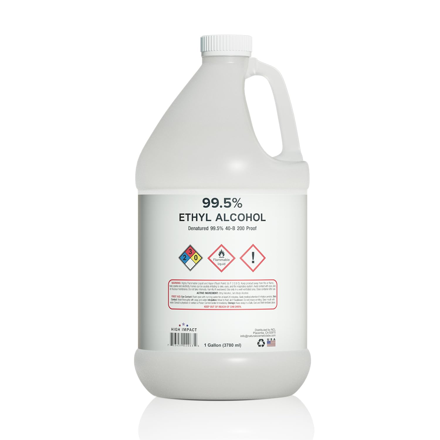 High Impact 99.5% Ethyl Alcohol Denatured 40-B for Labs