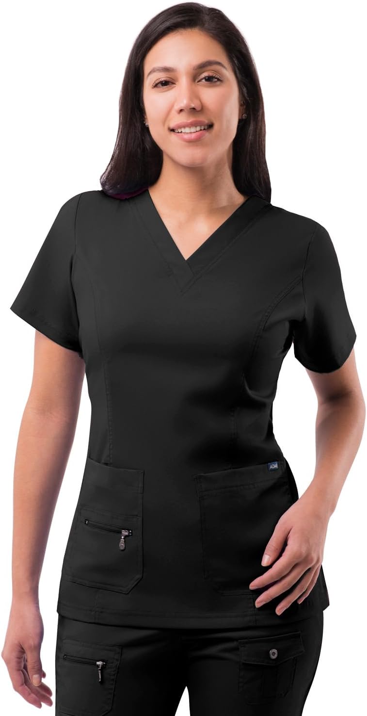 Adar Pro Scrubs for Women - Elevated V-Neck Top for Comfort