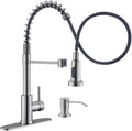 GIMILI Kitchen Faucet with Soap Dispenser - Commercial Brushed Nickel