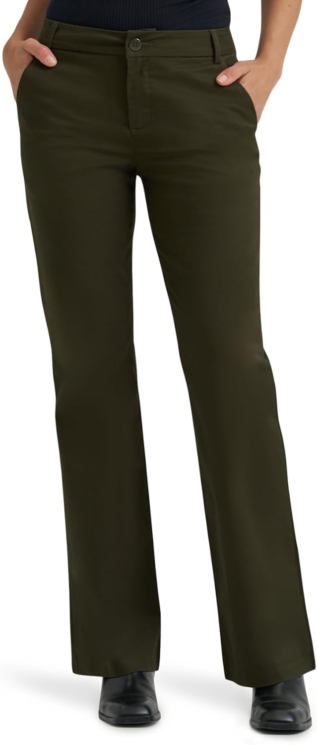 Lee Womens Wrinkle Free Mid Rise Bootcut Pant for Effortless Style