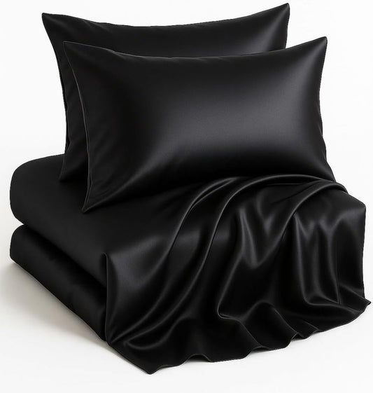 Casa Platino King Satin Sheets Set - Soft & Smooth Luxury