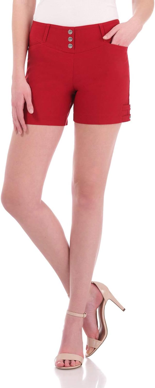 Rekucci Womens Trendy Pull-On Shorts for Summer 2025 Style