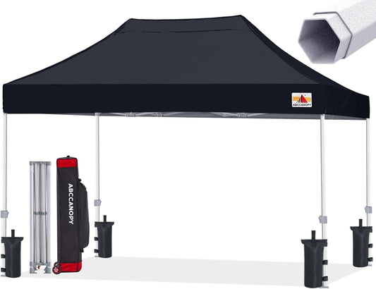 ABCCANOPY 10x15 Pop Up Canopy Tent - Premium Black