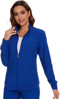 Scrub Jackets for Women Zip Front Nurse Jacket - 4-Way Stretch Fit