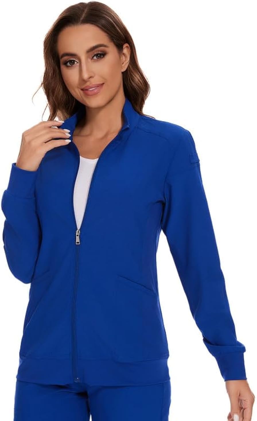COZYFIT Scrub Jackets for Women with Ample Storage and Comfort