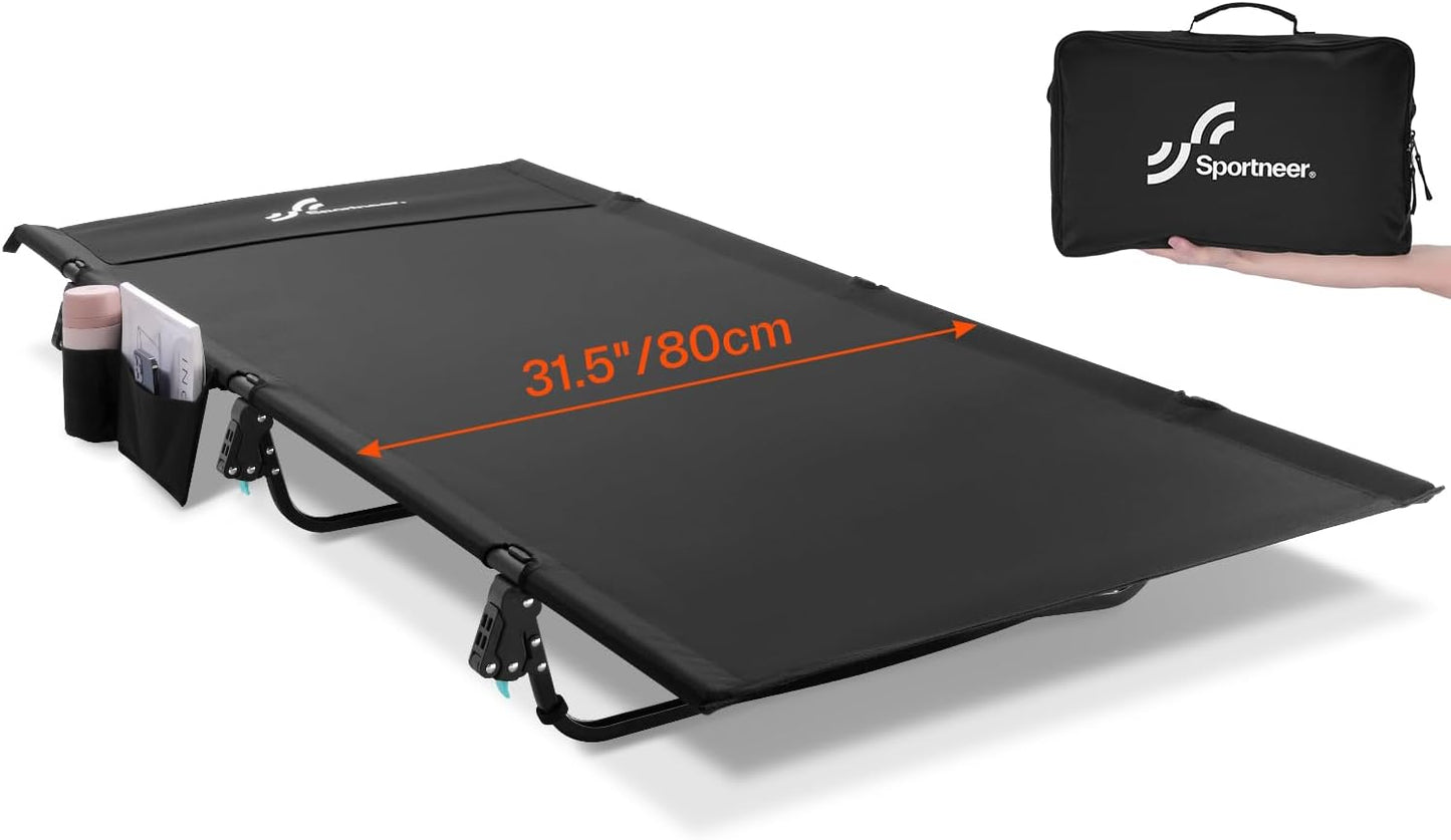 Sportneer Camping Cot: Extra Wide Lightweight Folding Cot
