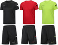 Men's Workout Clothes 3 Pack Shorts and Shirt Set - Training Ready