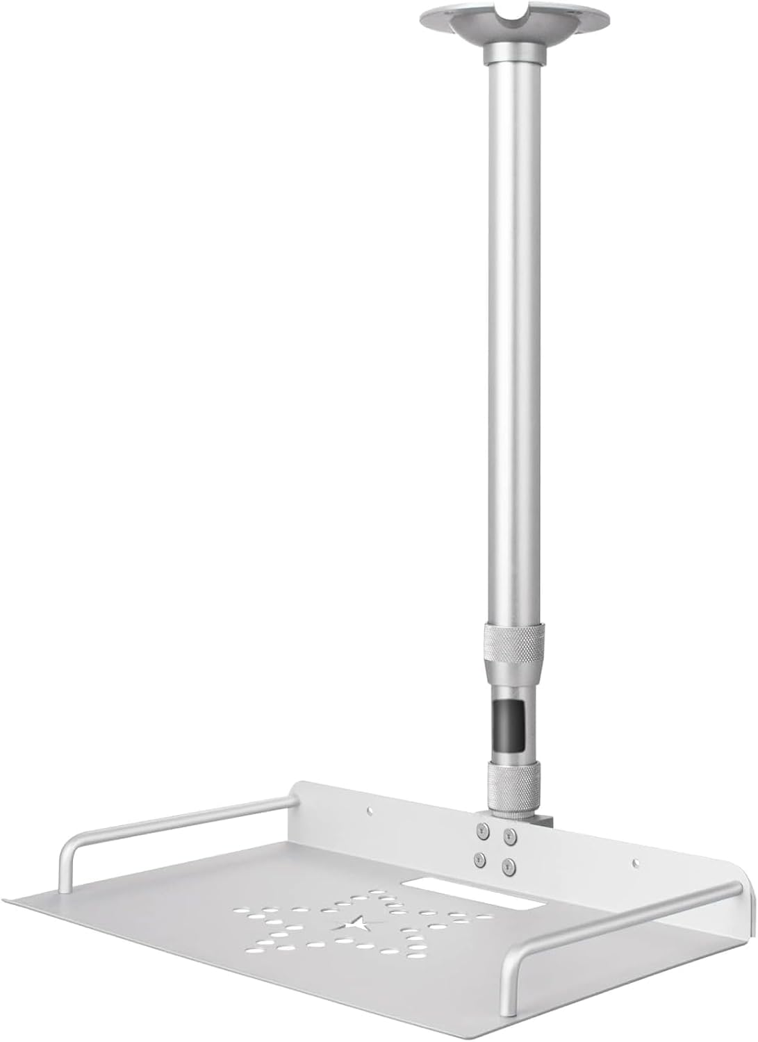 Universal Projector Ceiling Mount with Adjustable Height and Tray