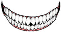 Royalo Helmet Decorative Decals Shark Teeth Stickers - Durable PET