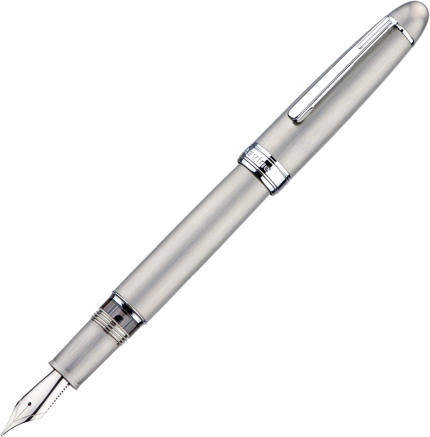 Asvine J16 Brushed Titanium Fountain Pen with Fine Jowo Nib