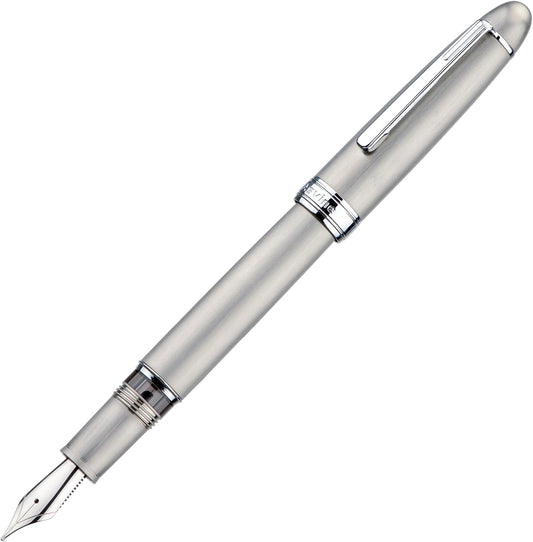 Asvine J16 Brushed Titanium Fountain Pen with Fine Jowo Nib