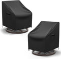 Patio Chair Covers 2 Pack - Waterproof Swivel Lounge Chair Protection