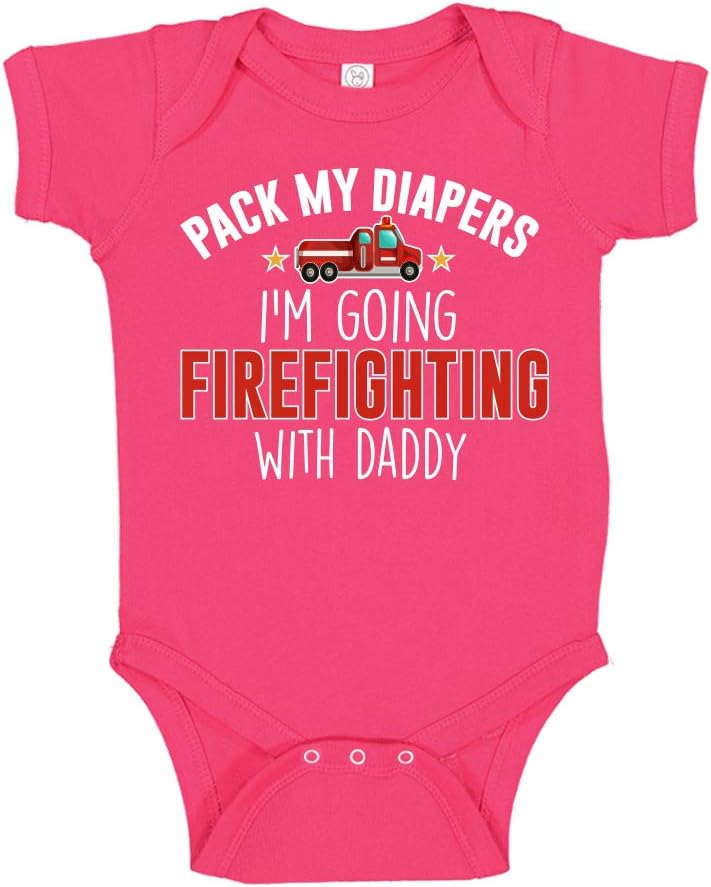 Firefighter Baby Bodysuit - Join Daddy in Style!