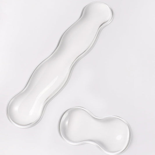 Cute White Silicone Wrist Rest Set - Ergonomic Bliss!