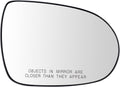TRQ Passenger Side Mirror Glass Heated with Backing Plate - Direct Fit