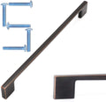 Oil Rubbed Bronze Cabinet Pulls 8-4/5 in - Solid Metal Handles