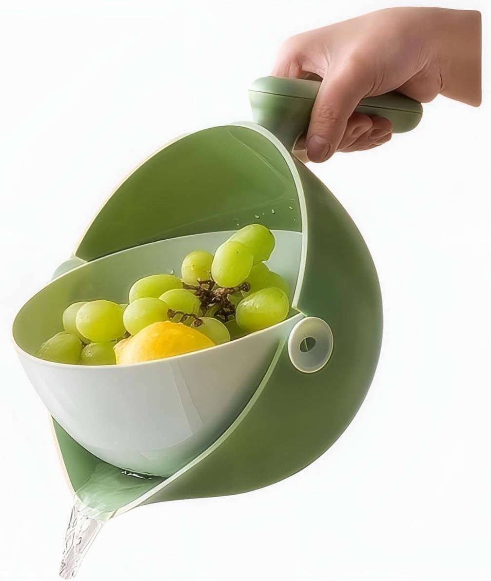 Rotating Kitchen Colander - 2-in-1 Pasta & Fruit Strainer
