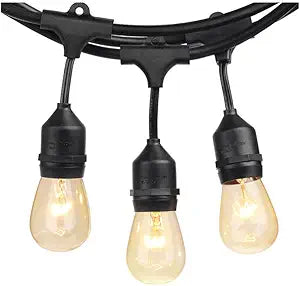 48FT Outdoor String Lights with Dimmable Edison Bulbs for Parties
