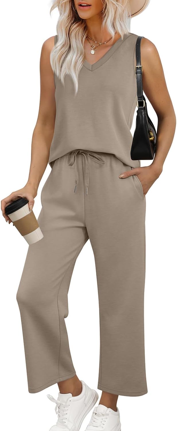 WIHOLL Two Piece Set for Women Summer Outfits Vacation Trendy