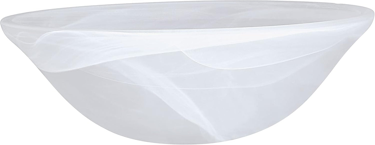 Replacement Alabaster Glass Shade for Medium Base Socket Lamps