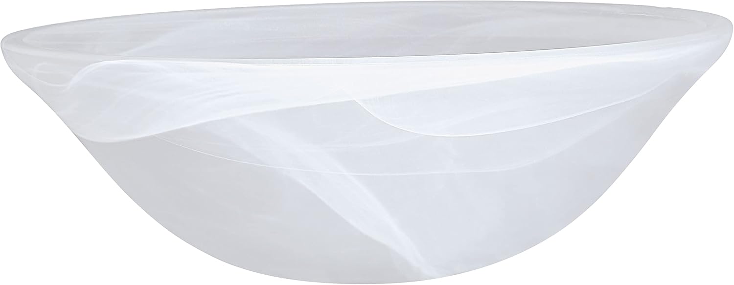 Replacement Alabaster Glass Shade for Medium Base Socket Lamps