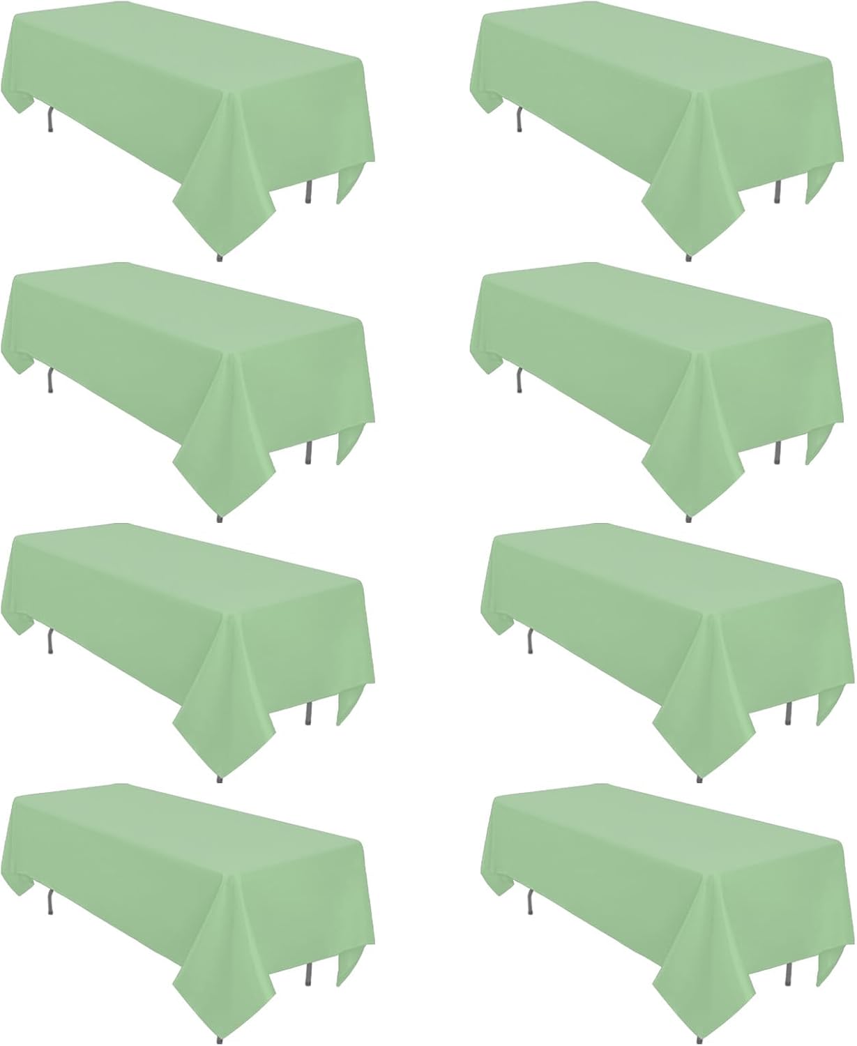 Sage Green Tablecloths 60 x 102 Inch for Elegant Events