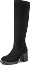 Platform Knee High Boots for Women - Chunky Heel Lift Shoe'N