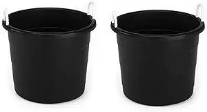 Homz Multipurpose 17 Gallon Plastic Utility Tub for Storage