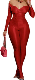 acelyn 2 Piece Off Shoulder Bodycon Flared Pant Set - Sexy Clubwear v